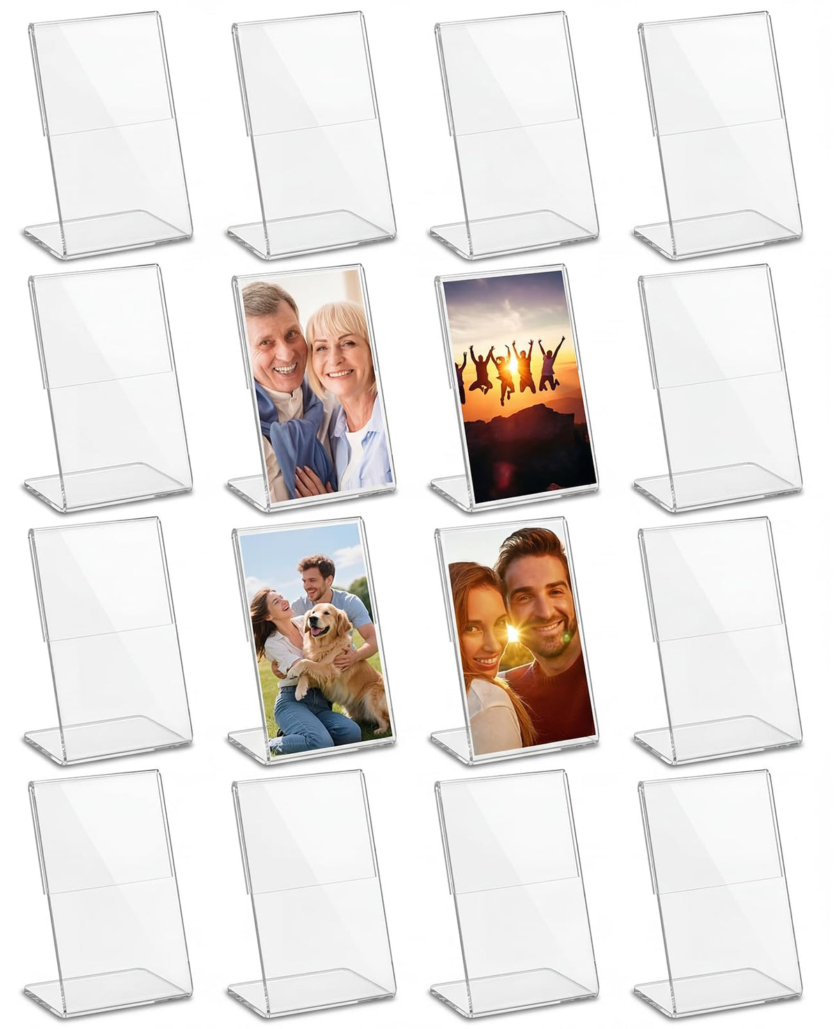 Geyynow 16-pack 2x3 wallet frame in clear acrylic for Polaroid photos