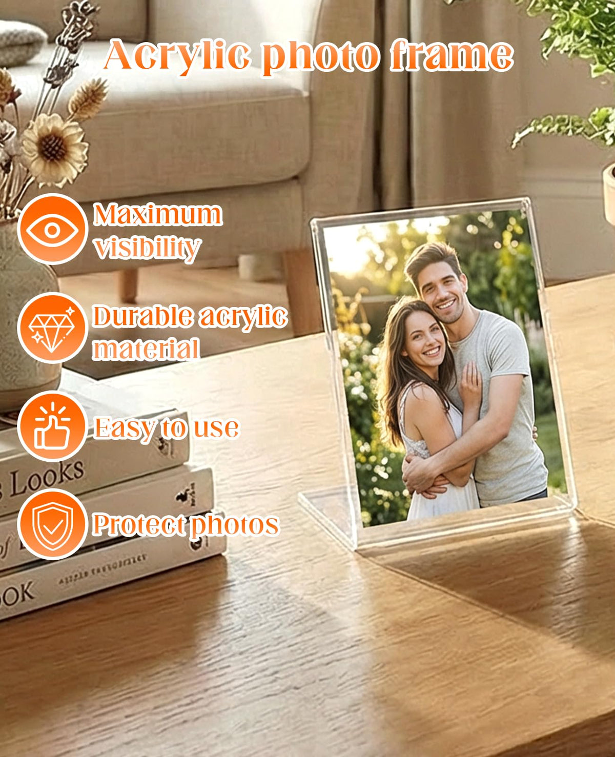 Geyynow L-shaped vertical frame for desktop display without tools