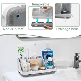 Anti-slip rubber pads prevent sliding on countertops during use