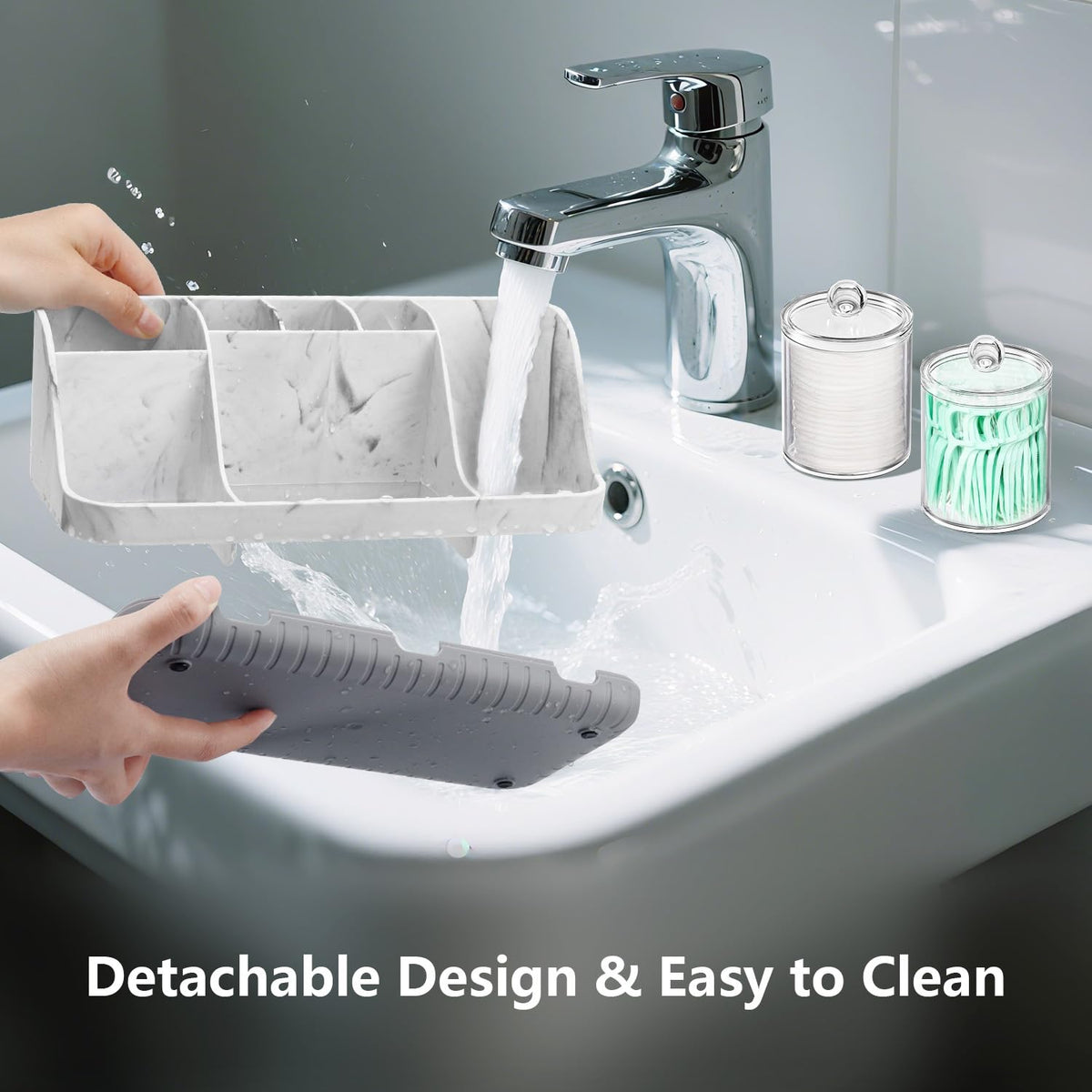 GFWARE anti-slip base with drainage holes prevents sliding.