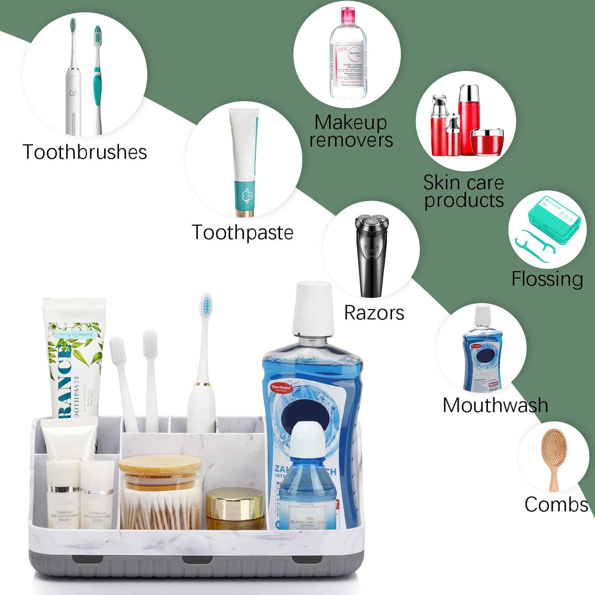 Drainage holes keep items dry and hygienic after rinsing