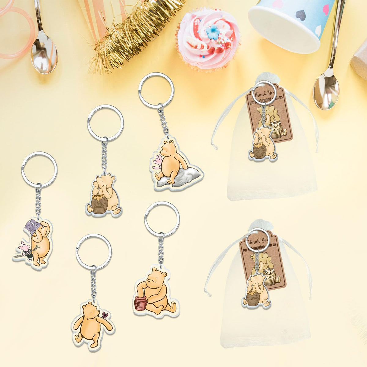 Ggjgrpx Winnie double-sided keychain design for celebrations