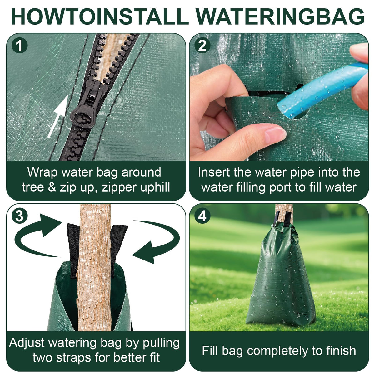 GGYKJSK three-pack tree bags provide drip irrigation protection