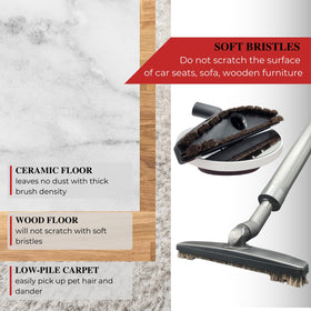 GHAMADE flexible brush head bends to reach tight corners for thorough cleaning.