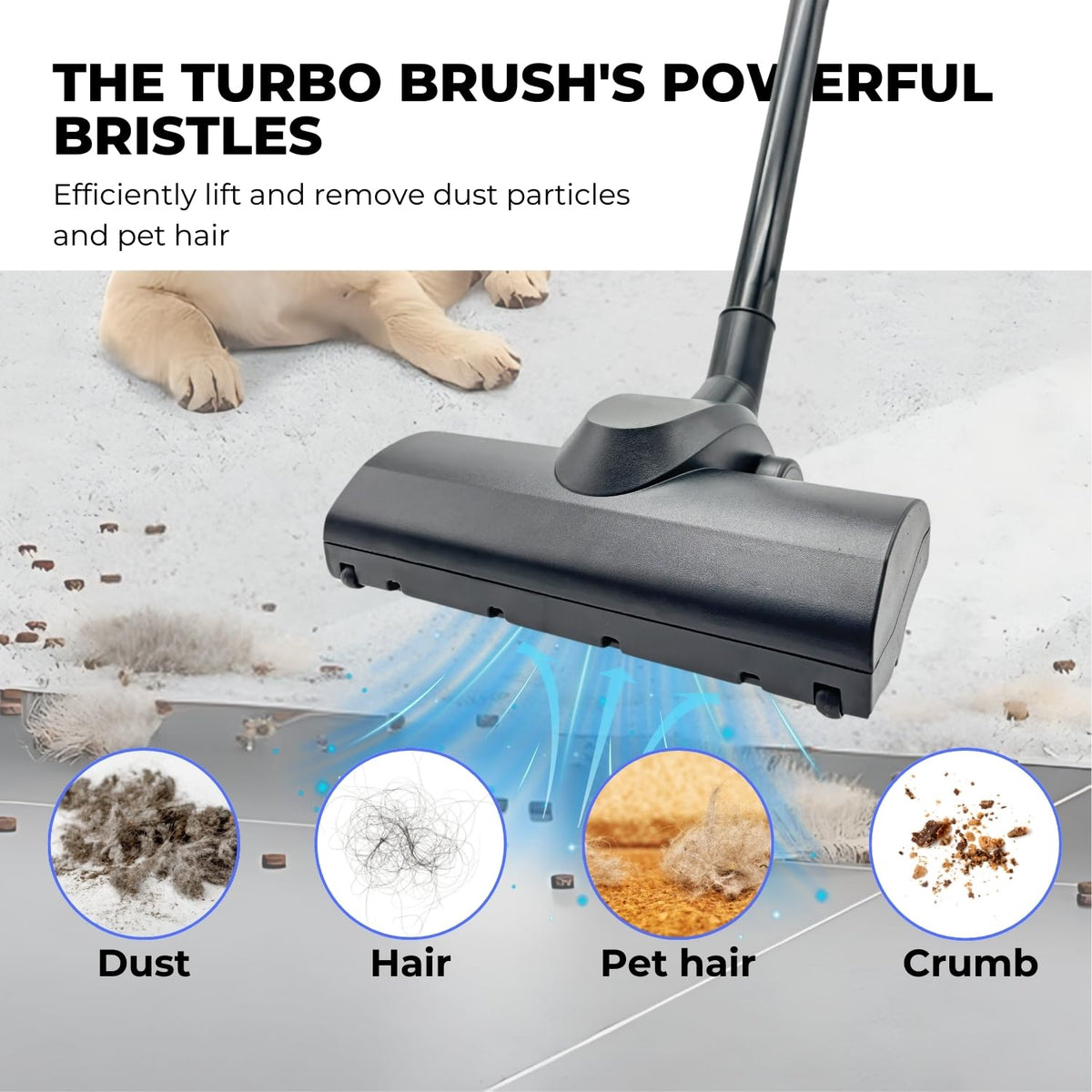 GHAMADE hard-floor bristles power through tile and marble