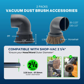GHAMADE horsehair brush detail-bristles for scratch-free interior dusting