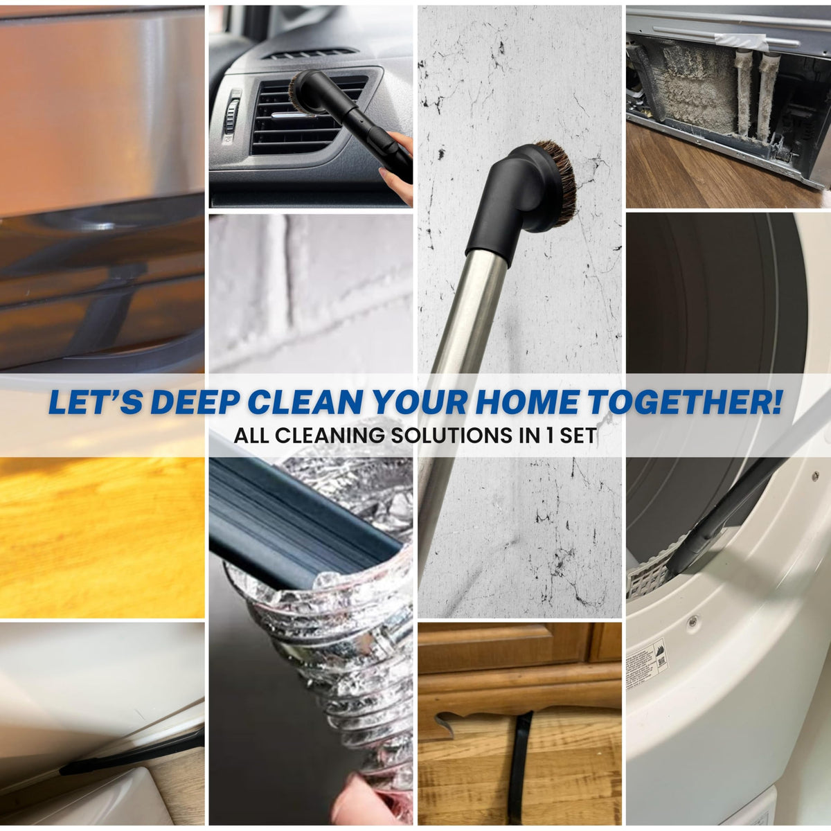 GHAMADE long flexible hose extension reaches under furniture with ease.