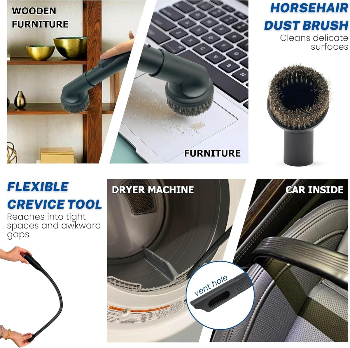 GHAMADE upholstery tool removes pet hair from fabric without snagging.