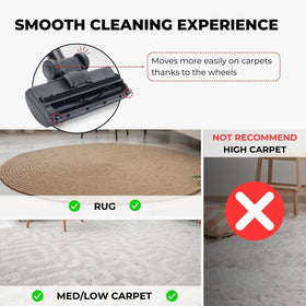 GHAMADE wood-floor bristles lift dust and hair from wood surfaces