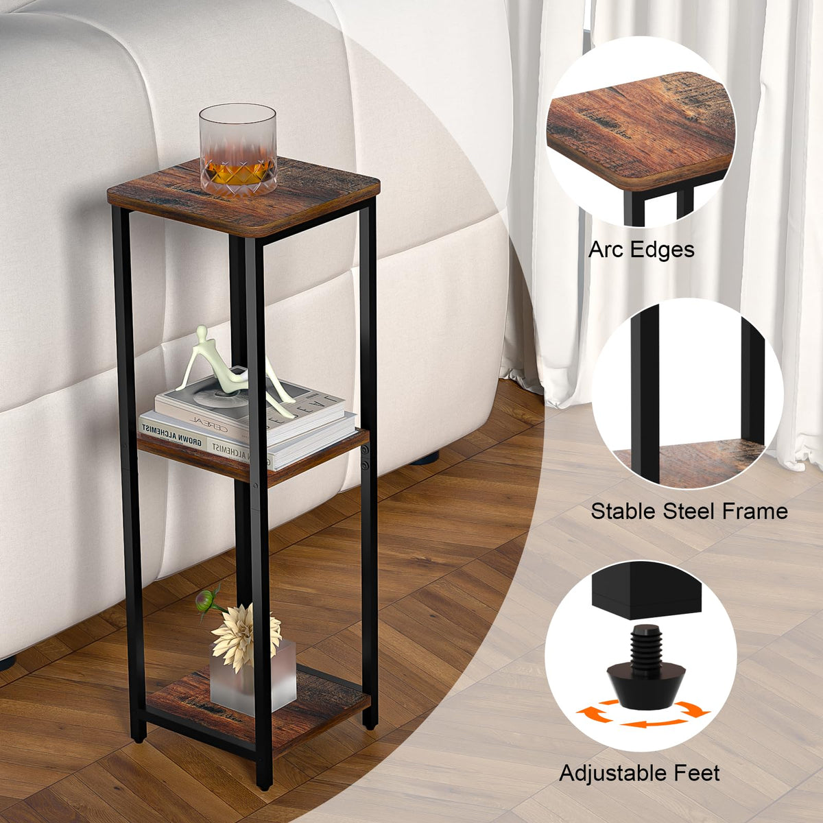 GHIMIGN rounded corners reduce injury risk in homes with kids or pets.