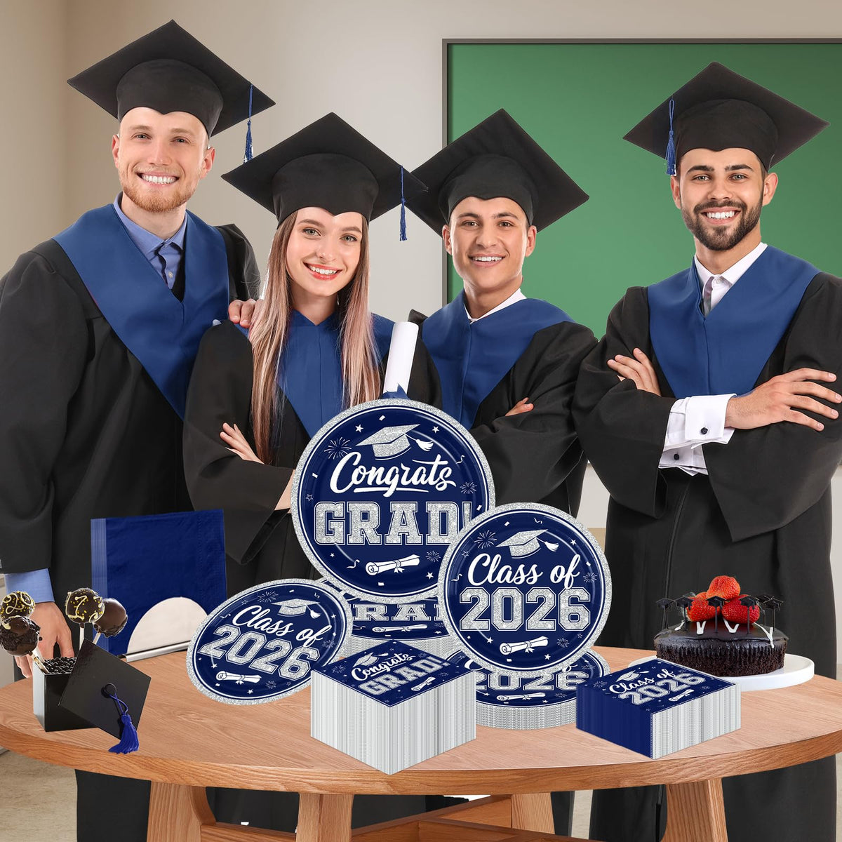Ghokawu class-of-2026 seven-inch plates highlight celebratory centerpieces
