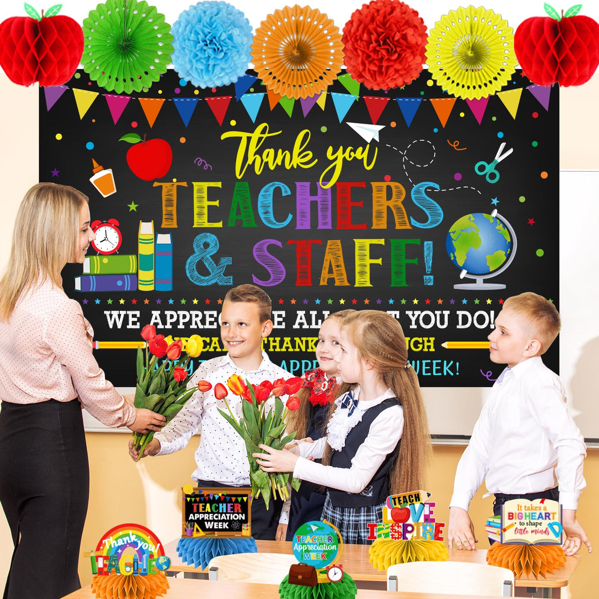 Ghokawu colorful hanging swirls brighten ceilings and entryways.