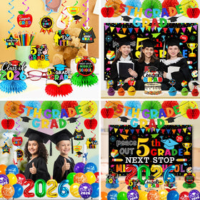 Ghokawu grad balloon set includes foil balloons for festive accents