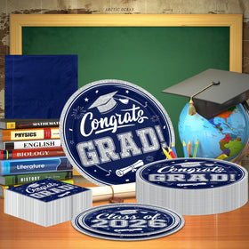 Ghokawu graduation tableware design featuring caps and stars for photo moments