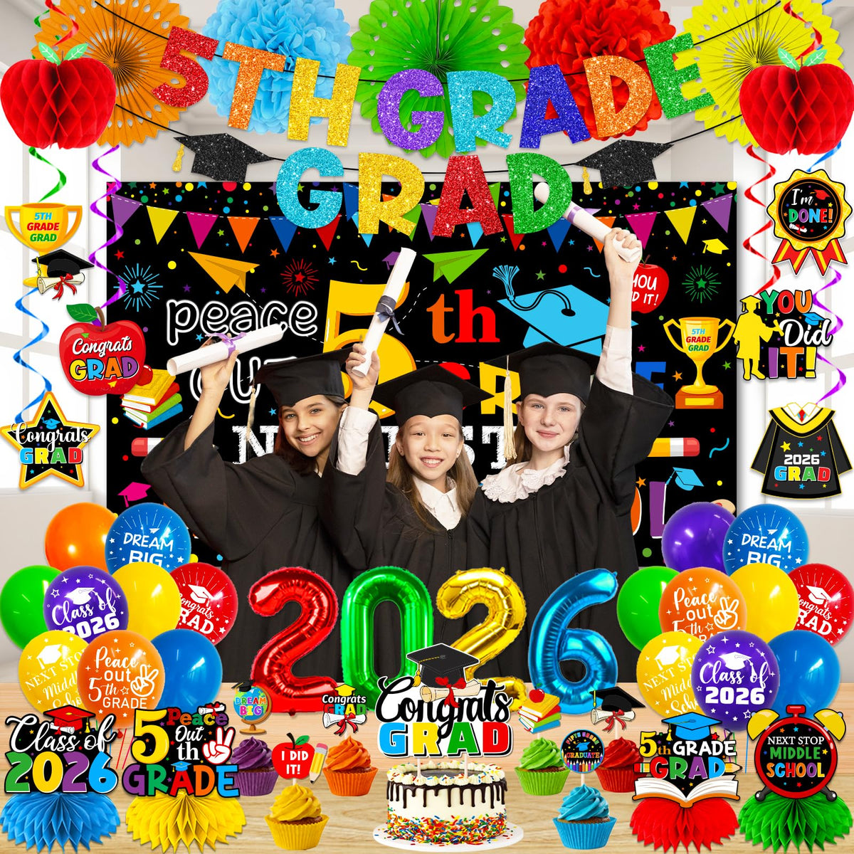 Ghokawu next-stop-middle-school-backdrop creates polished photo backdrop