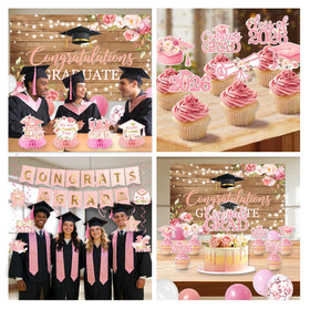 Ghokawu pastel honeycomb centerpieces brighten graduation tables