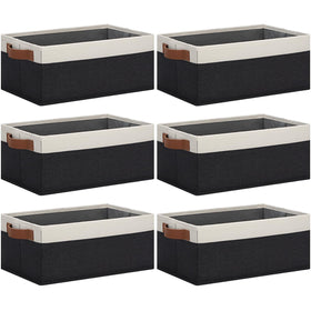 GhvyenntteS storage basket with sturdy-bottom design for upright shelves