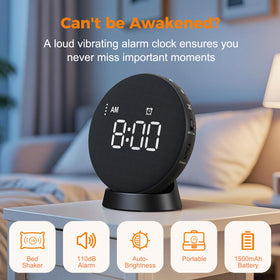 Gianna alarm clock delivers a 110dB alarm for deep sleepers.