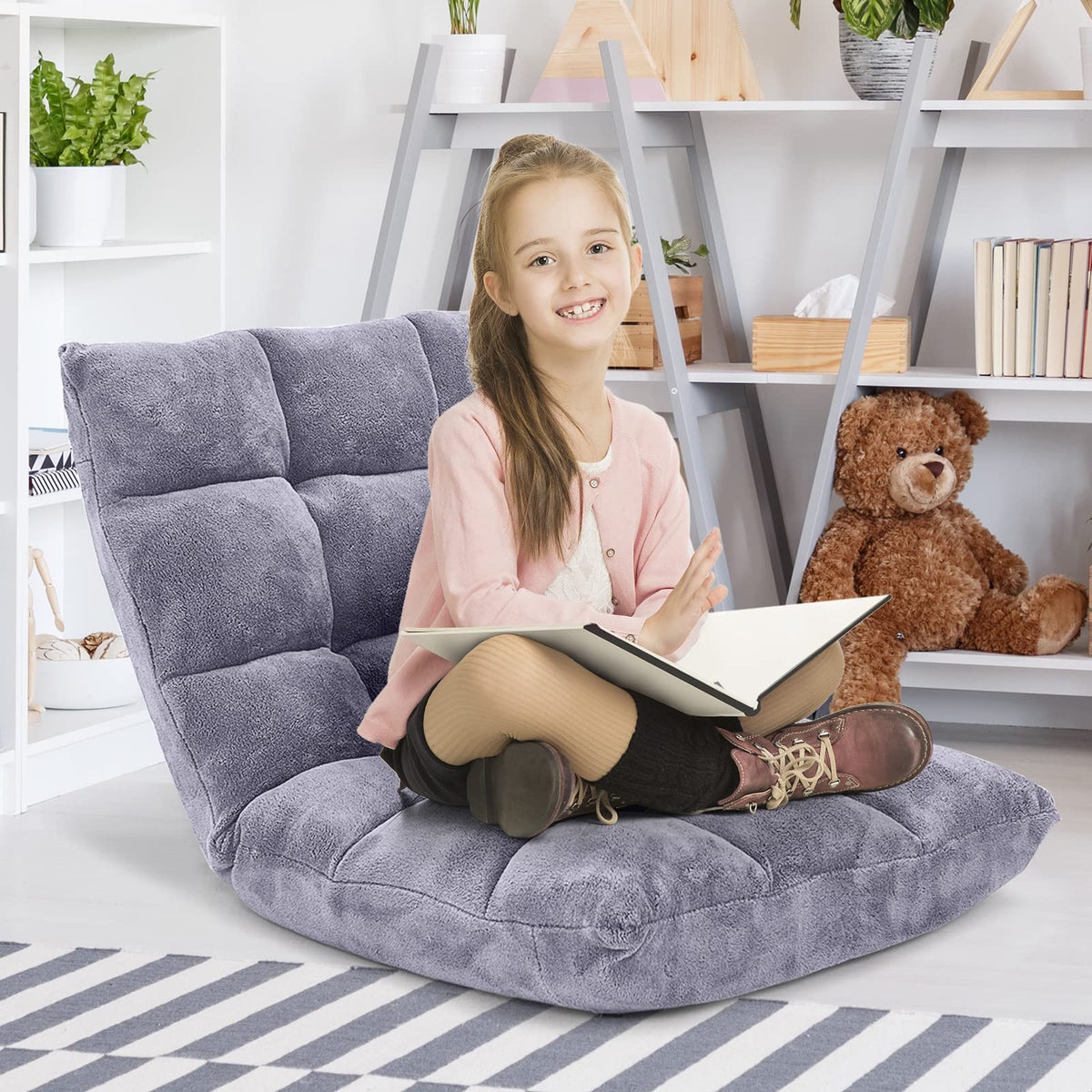 Giantex floor chair with 14-position backrest adaptation for custom comfort.