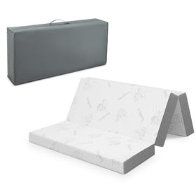 Giantex folding mattress with bamboo cover offers a cool sleep surface.
