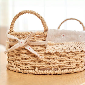 GIB boho basket with removable liner keeps items clean and fresh.