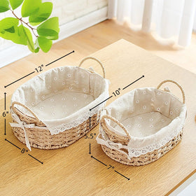 GIB small oval basket with handles for easy carry.