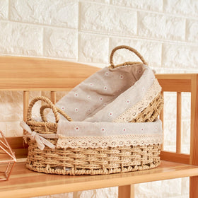 GIB woven paper rope beige texture basket adds durable decorative storage.