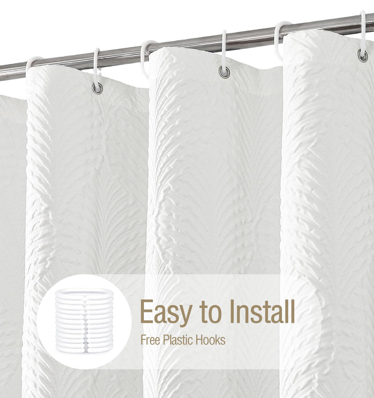 Gibelle soft fabric shower curtain adds warmth and spa-like comfort to your bathroom.
