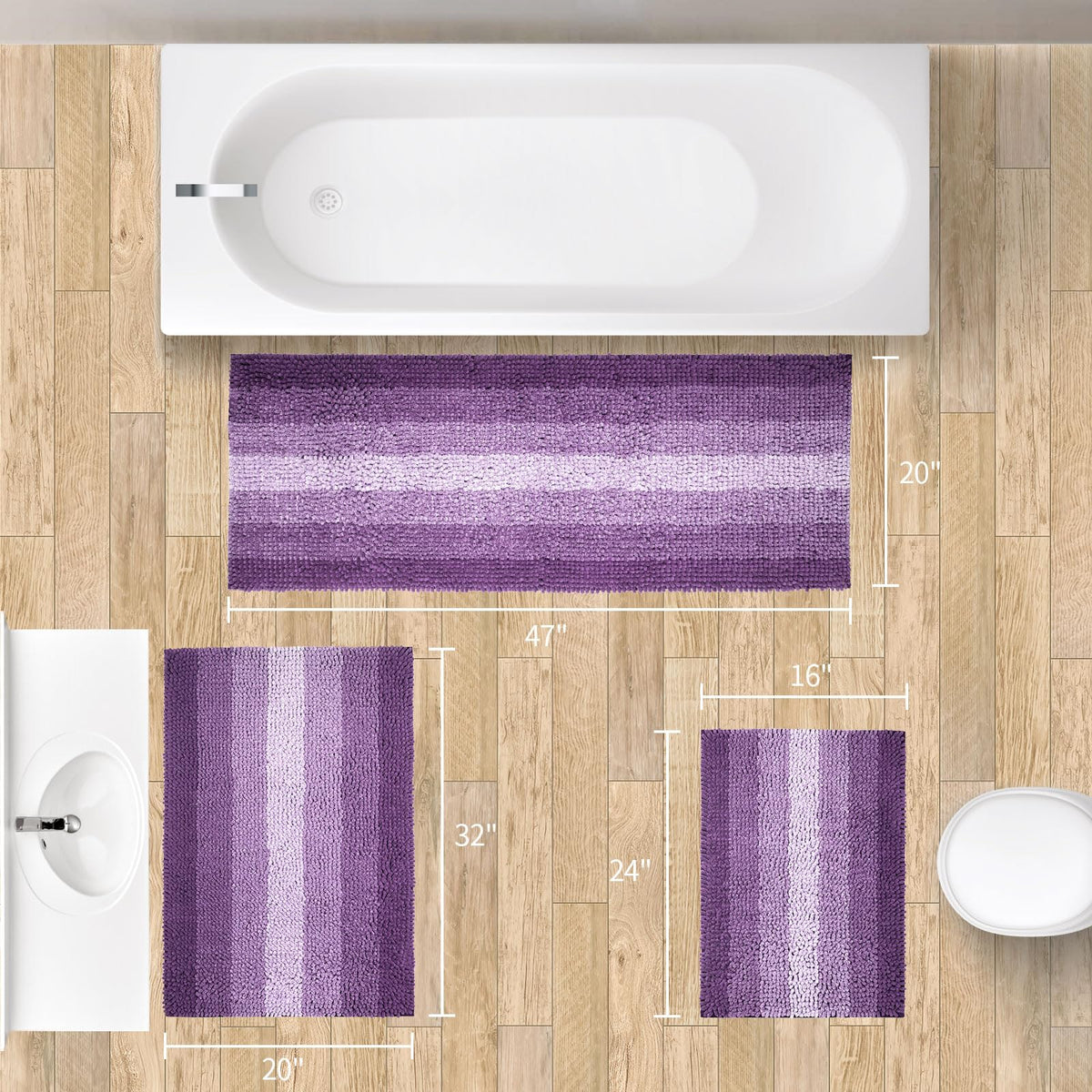 Gibelle 2-piece set ideal for tub, shower, or vanity.