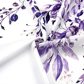 Gibelle purple eucalyptus shower curtain waterproof finish keeps bathroom dry and tidy.