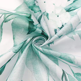 Gibelle Teal Eucalyptus curtain with easy-install design fits any rod