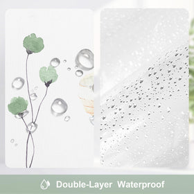 Gibelle waterproof fabric curtain helps droplets bead and roll off easily