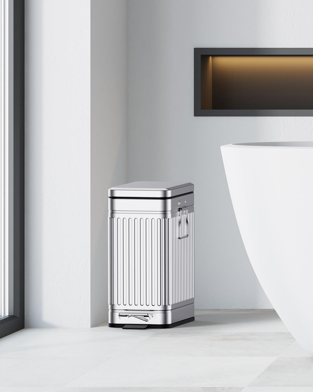 GibHerz odor-control trash can with activated carbon deodorizer.