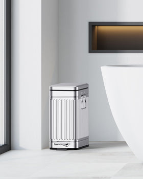 GibHerz odor-control trash can with activated carbon deodorizer.