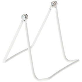 Gibson Holders 2A adjustable white wire easel front view for compact displays