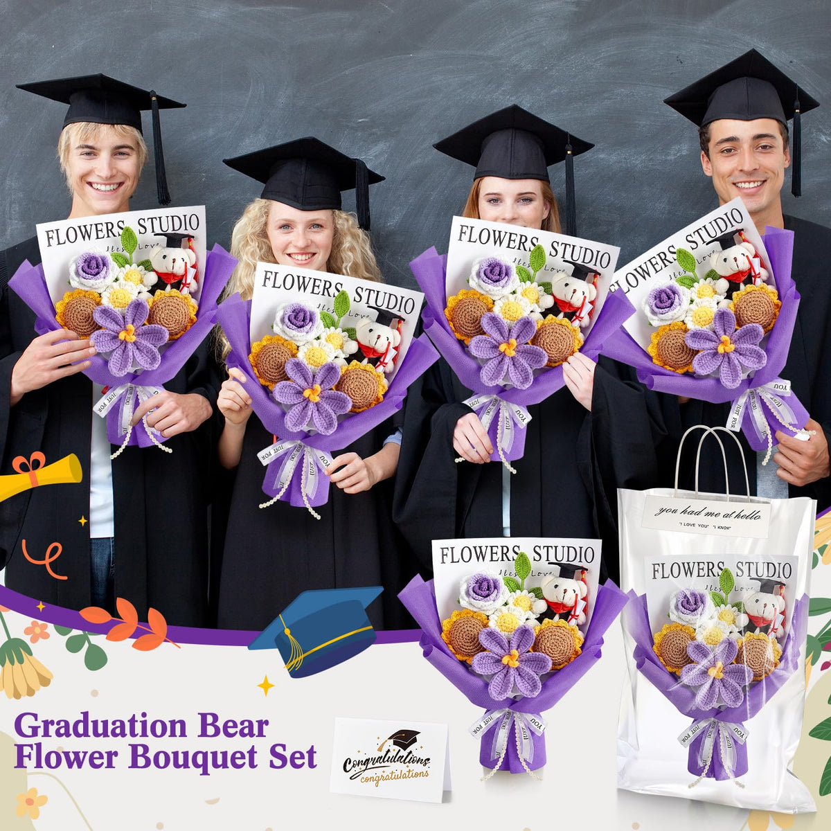 Giegxin bouquet size 43 x 30 cm ready to display