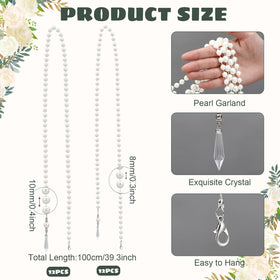 Giegxin bridal decor with crystal pendants adds sparkle to arches.