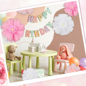 Giegxin vibrant pink pom pom decor for dessert tables