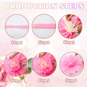 Giegxin white 24 inch paper flower adds soft backdrop