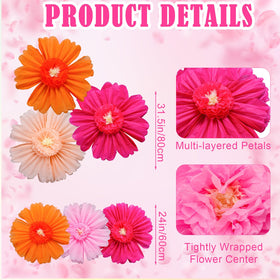 Giegxin champagne giant paper flower, 80 cm, elegant wall focal point