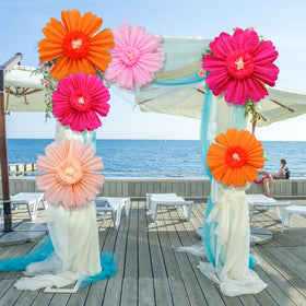 Giegxin rose red large paper flower, 60 cm, centerpiece or photo wall