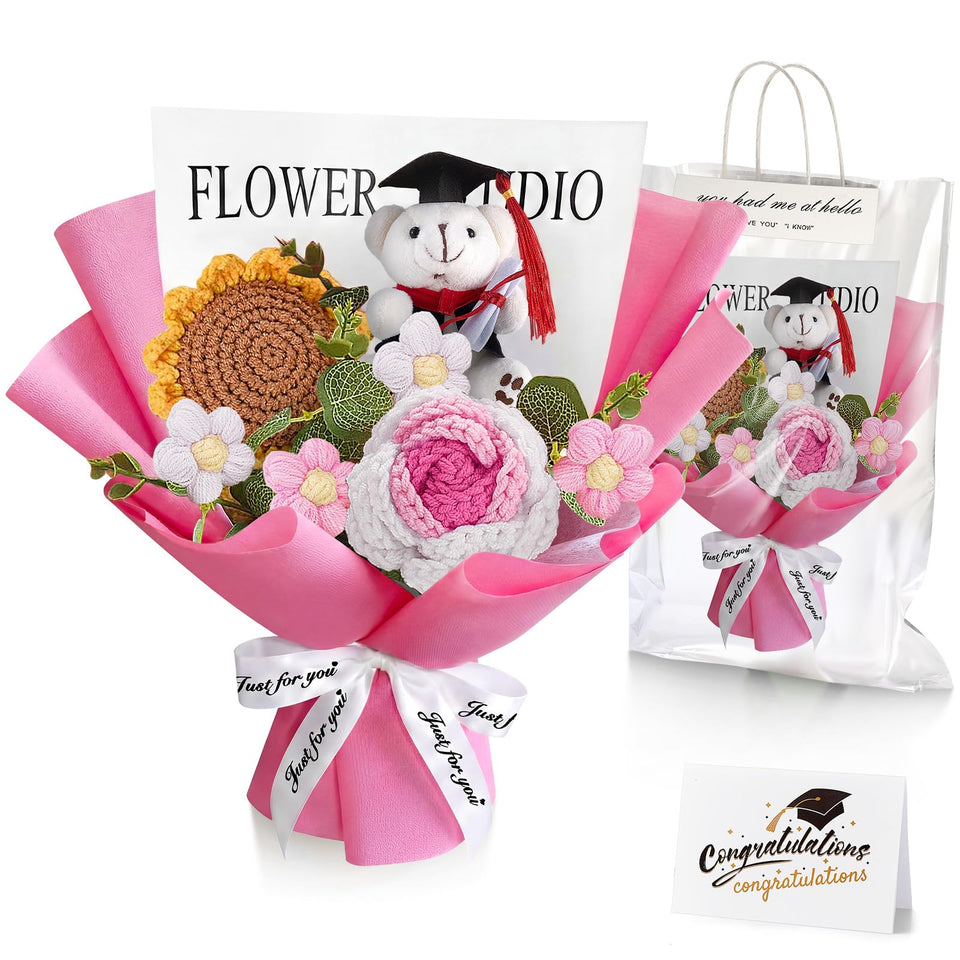 Giegxin graduation bear bouquet pink, ready-to-gift keepsake for celebrations