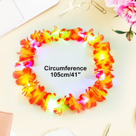 Giegxin party lei bloom light-up accessory enhances tropical-themed events.
