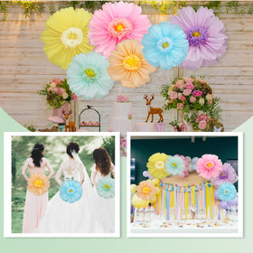 Giegxin pastel giant paper flower 24-inch mix creates versatile centerpieces.