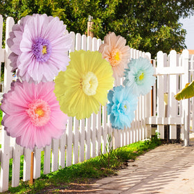 Giegxin pastel giant paper flower blue adds a fresh backdrop for celebrations.