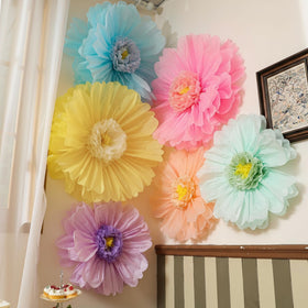 Giegxin pastel giant paper flower pink for a vibrant wall backdrop.
