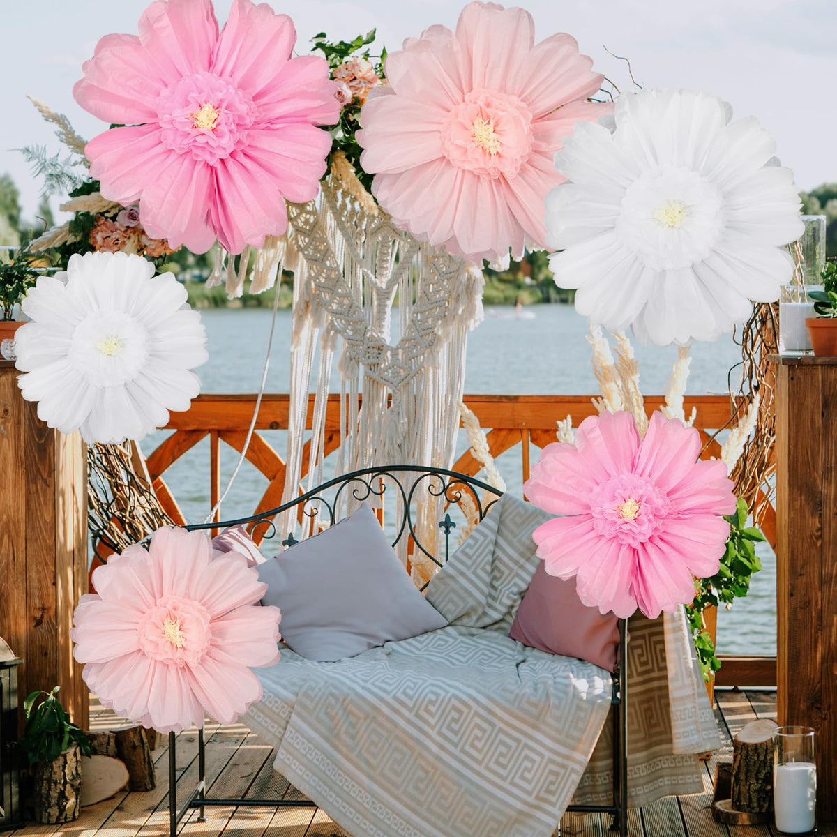 Giegxin prebundled tissue flowers unfold quickly for setup