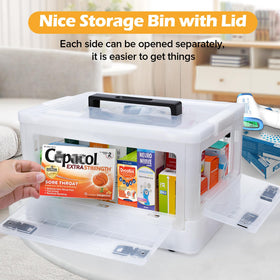 Gifhomfix transparent lid offers clear visibility to locate items at a glance.