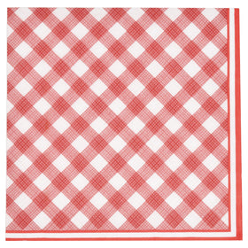 Gift Boutique gingham napkins folded for compact storage and easy setup.
