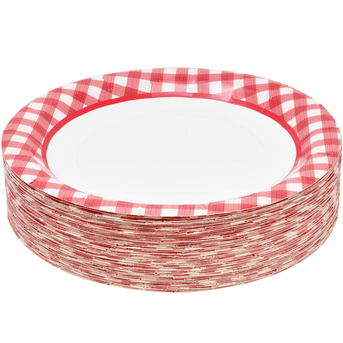 Gift Boutique red gingham dessert plates adding festive flair to dessert tables.